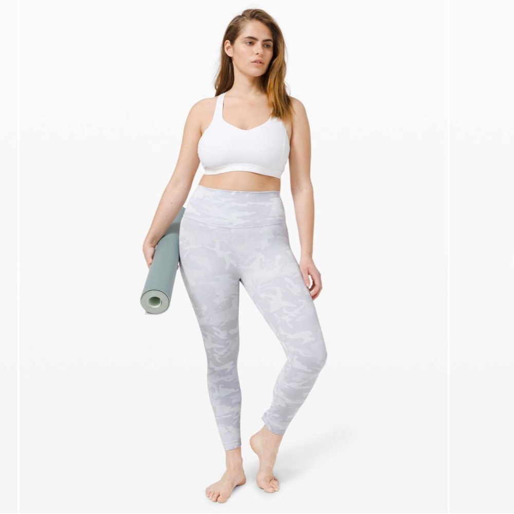 Lululemon Wunder Under High-Rise Tight 25" Camo Jacquard Alpine White Size 2